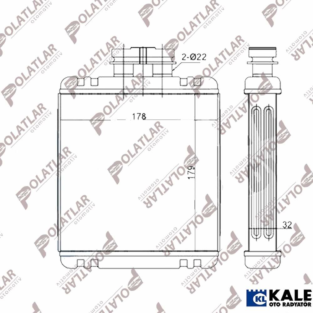 SEAT İBİZA4 KALORİFER RADYATÖRÜ 1.2 1.4 1.6 06>09