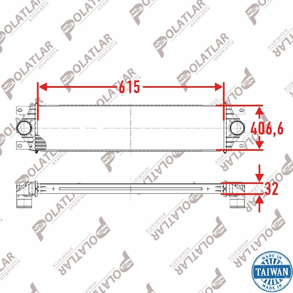 VOLKSWAGEN CADDY3 TURBO RADYATÖRÜ (INTERCOOLER) 1.9TDI 04>10