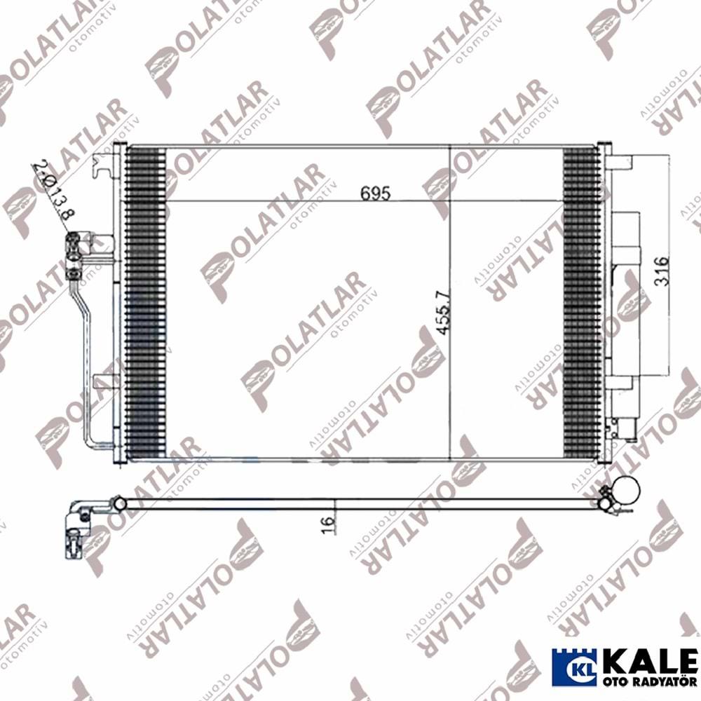 VOLKSWAGEN CRAFTER KLİMA RADYATÖRÜ 06>16