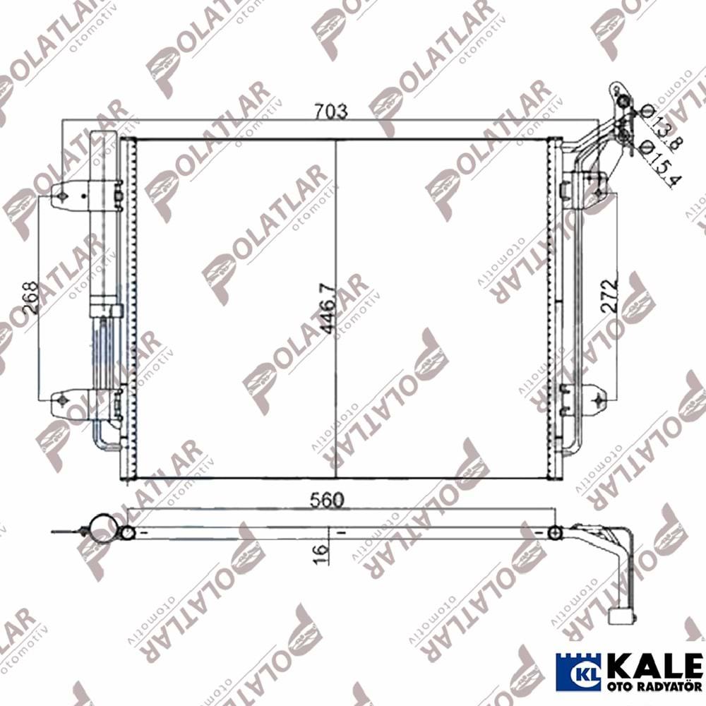 VOLKSWAGEN TİGUAN KLİMA RADYATÖRÜ KONDANSÖR 07>
