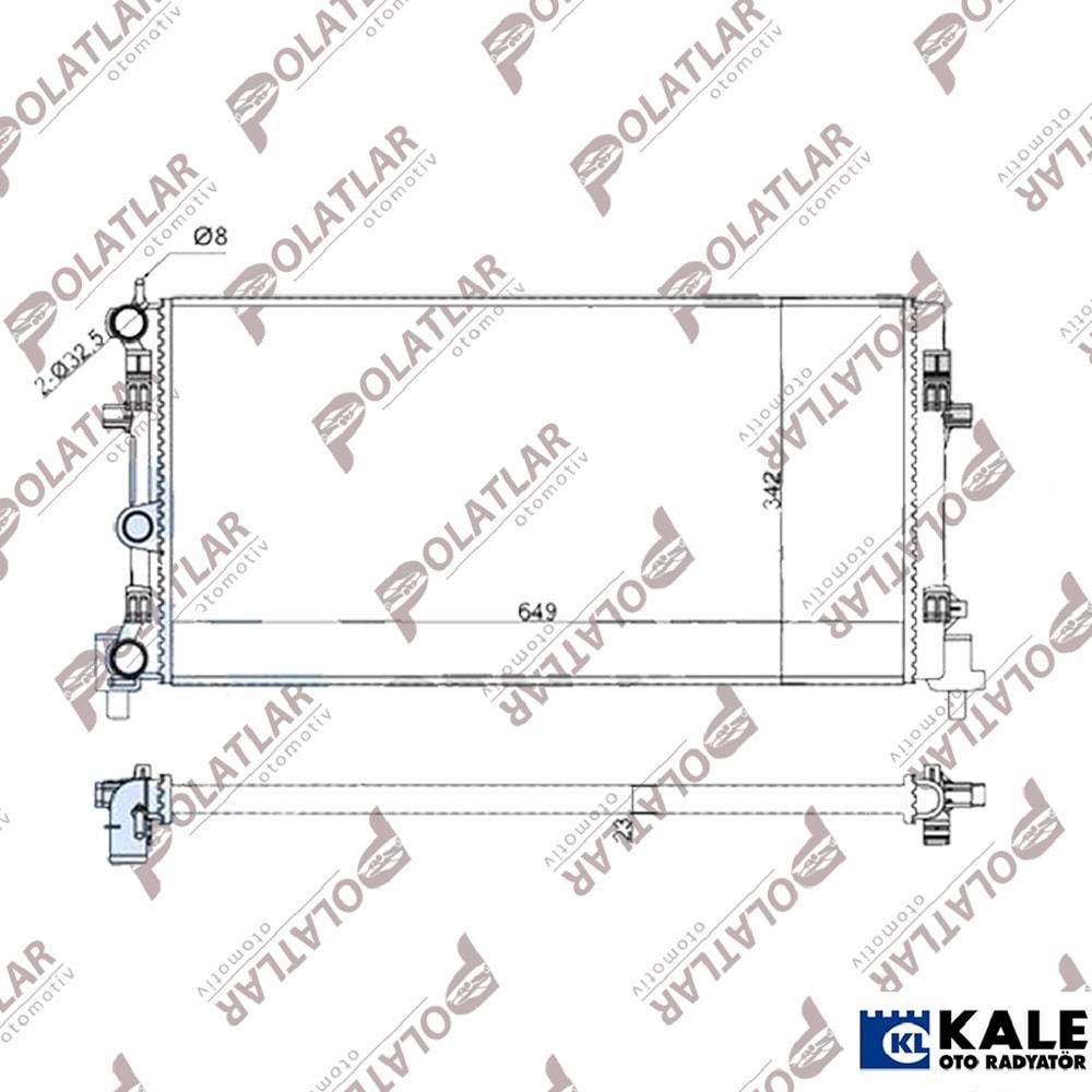 VOLKSWAGEN POLO SU RADYATÖRÜ 1.2 1.6 1.9TDI/1.2 1.4TSI 1.2TFSI 09>