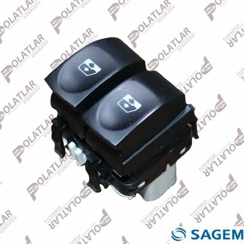 RENAULT MODUS CAM AÇMA KAPAMA ANAHTARI ÇİFTLİ ÖN SOL FİŞLİ 04>10