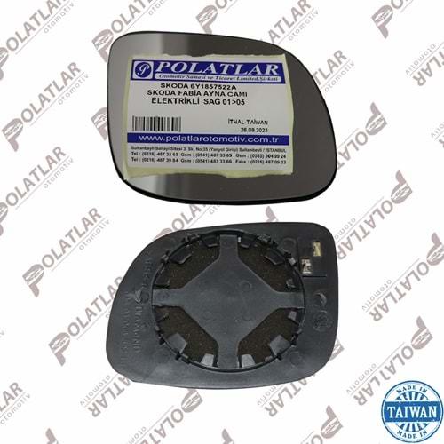SKODA FABİA AYNA CAMI ELEKTRİKLİ SAĞ 01>05