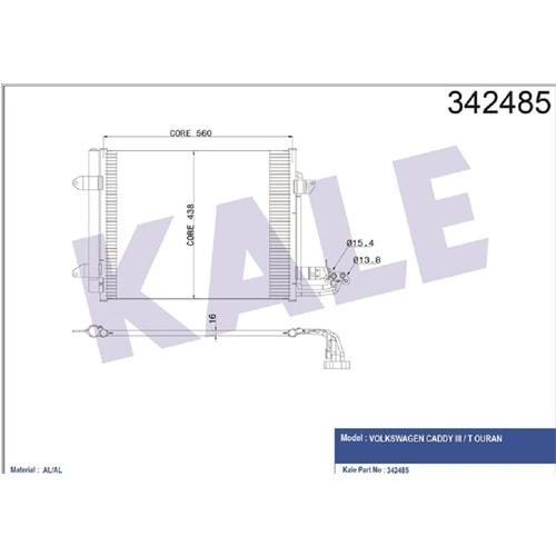 KLİMA RADYATÖRÜ VW CADDY III BOX-ESTATE-TOURAN (AL-AL)